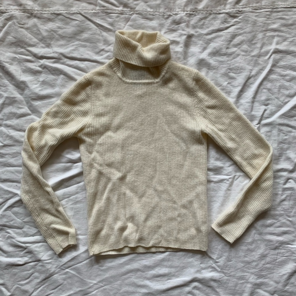 cream wool turtleneck